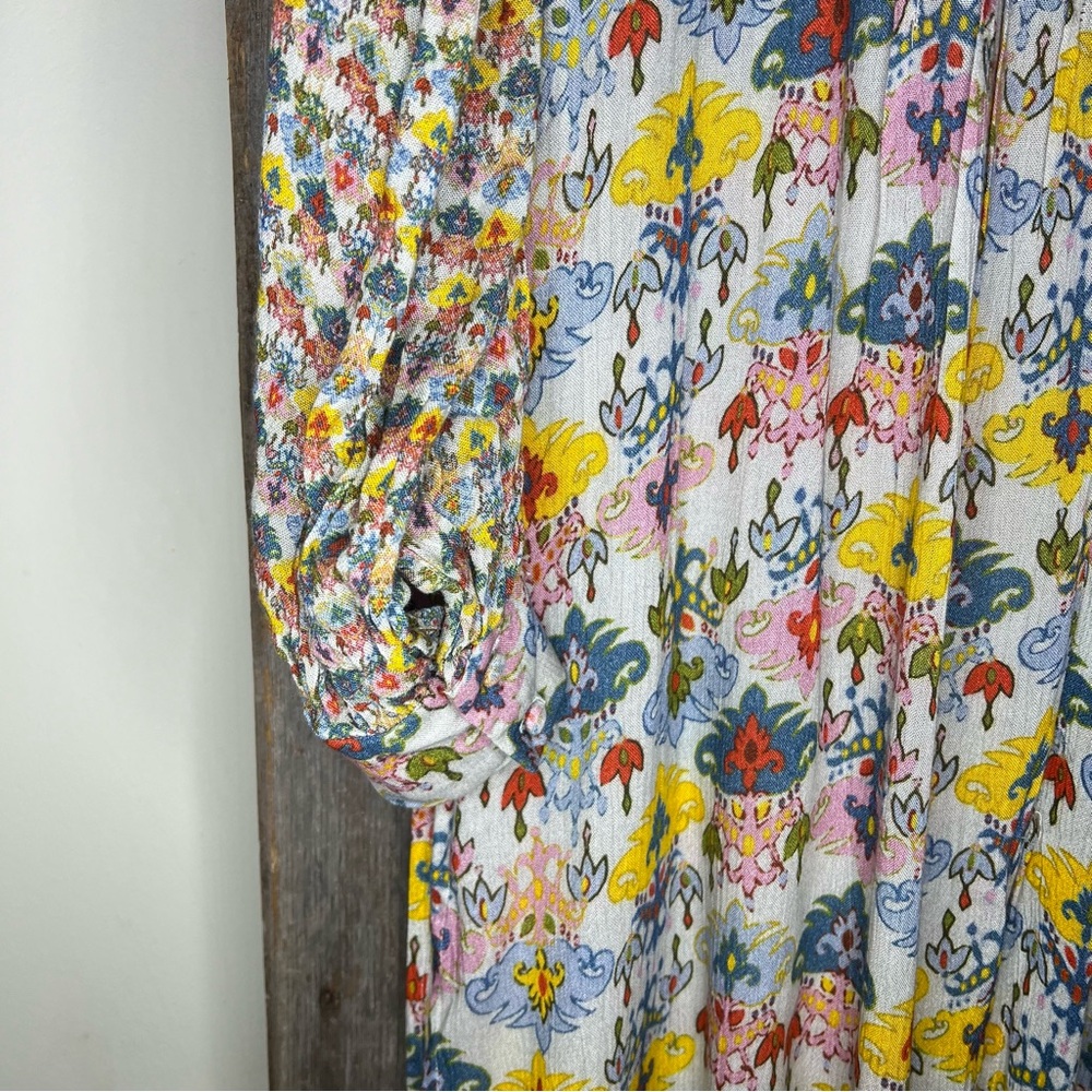 Anthropologie Bl^NK London Lucia Floral Tunic Dress Blouse Size Small - Picture 4 of 13